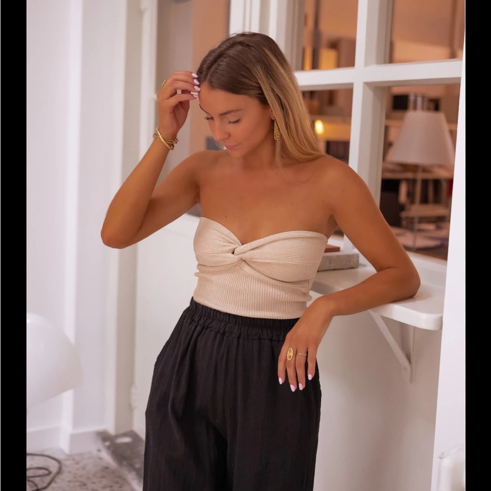 NWT Easy Clothes Golden Tube Top Size M/L